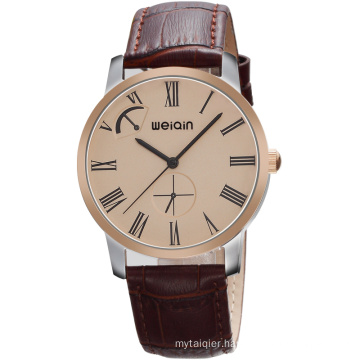 W23056 the latest model leather strap stainless steel watches